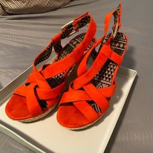 Jessica Simpson Microsuede Wedge Heels